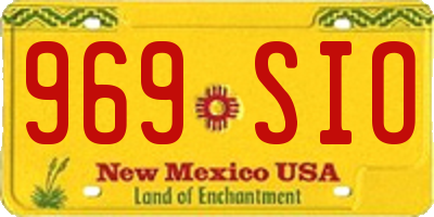 NM license plate 969SIO