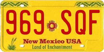 NM license plate 969SQF