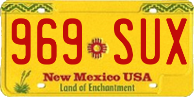 NM license plate 969SUX