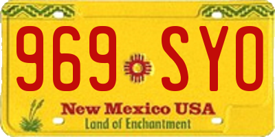 NM license plate 969SYO