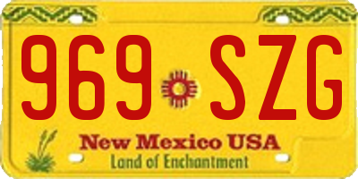 NM license plate 969SZG