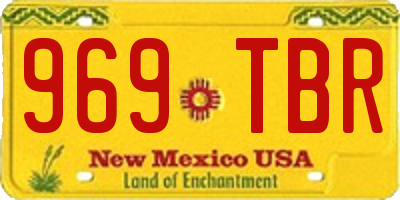 NM license plate 969TBR