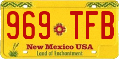 NM license plate 969TFB