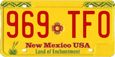 NM license plate 969TFO