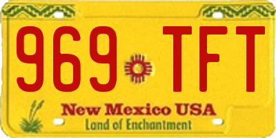 NM license plate 969TFT