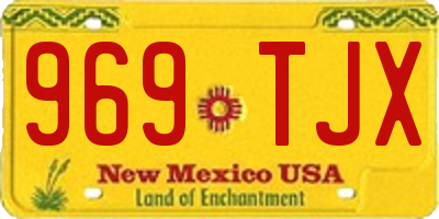 NM license plate 969TJX
