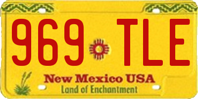 NM license plate 969TLE