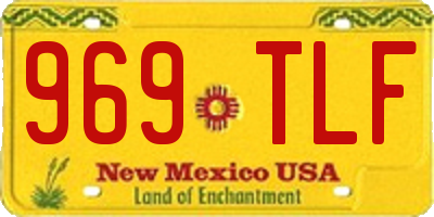 NM license plate 969TLF