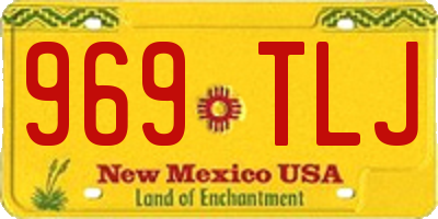 NM license plate 969TLJ