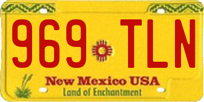NM license plate 969TLN