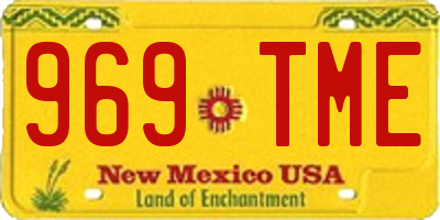 NM license plate 969TME