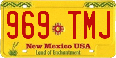 NM license plate 969TMJ