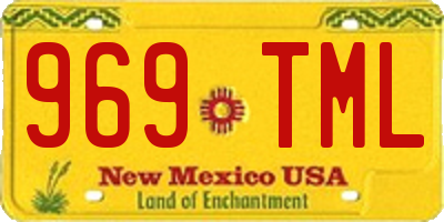 NM license plate 969TML