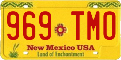 NM license plate 969TMO