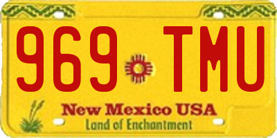 NM license plate 969TMU