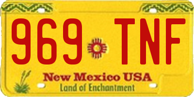 NM license plate 969TNF