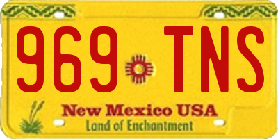 NM license plate 969TNS