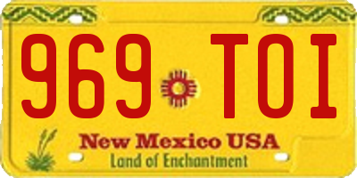 NM license plate 969TOI