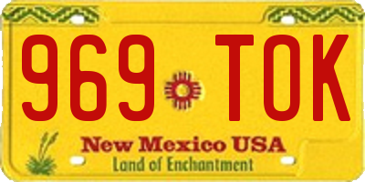 NM license plate 969TOK