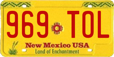 NM license plate 969TOL