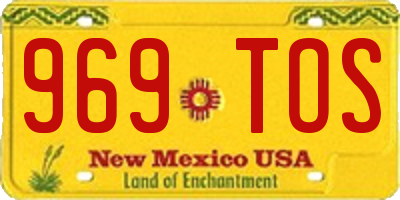 NM license plate 969TOS
