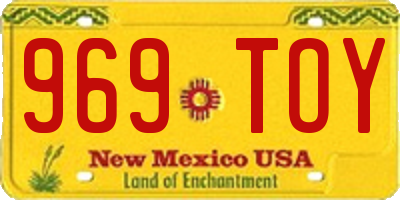 NM license plate 969TOY