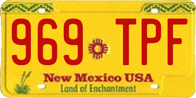 NM license plate 969TPF