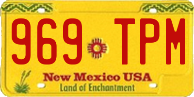 NM license plate 969TPM