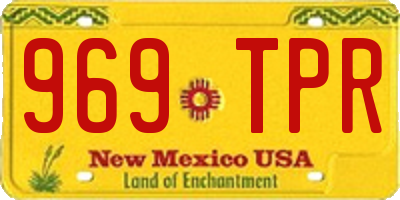 NM license plate 969TPR
