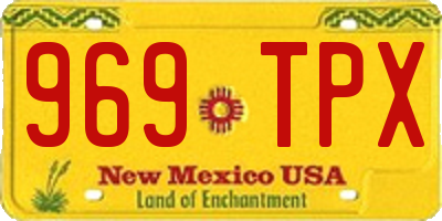 NM license plate 969TPX