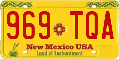 NM license plate 969TQA
