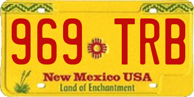 NM license plate 969TRB