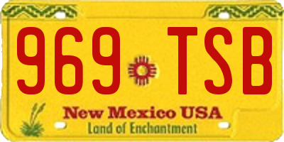 NM license plate 969TSB