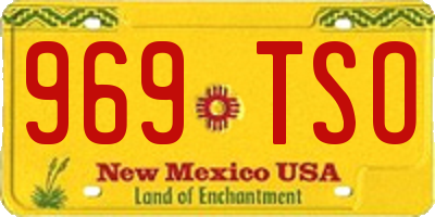 NM license plate 969TSO