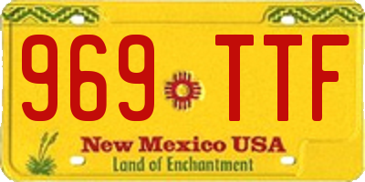 NM license plate 969TTF