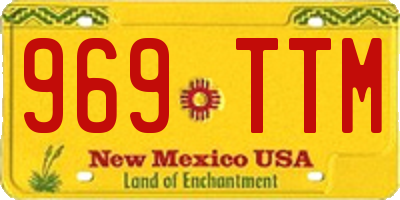 NM license plate 969TTM