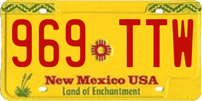 NM license plate 969TTW