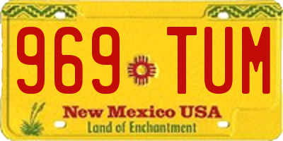 NM license plate 969TUM