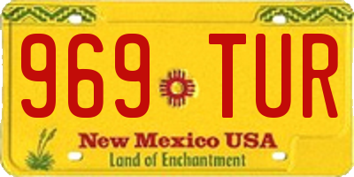 NM license plate 969TUR
