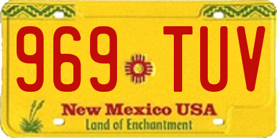 NM license plate 969TUV