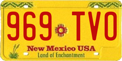 NM license plate 969TVO