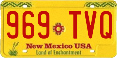NM license plate 969TVQ