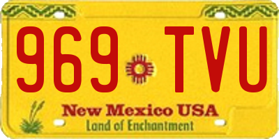 NM license plate 969TVU