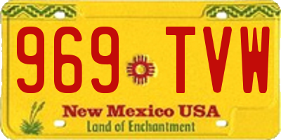 NM license plate 969TVW