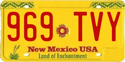 NM license plate 969TVY