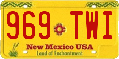 NM license plate 969TWI