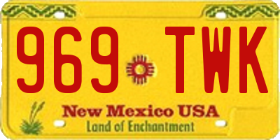 NM license plate 969TWK