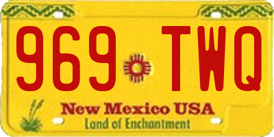 NM license plate 969TWQ