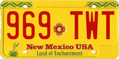 NM license plate 969TWT