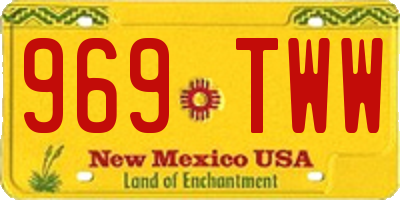 NM license plate 969TWW